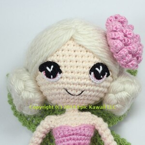 PATTERN: Chrysanna the Albino Fairy Crochet Amigurumi Doll image 4