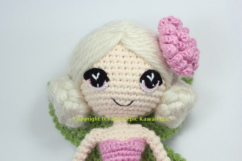 PATTERN: Chrysanna the Albino Fairy Crochet Amigurumi Doll image 4