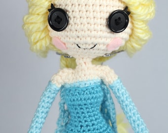 PATRÓN: Muñeca Elsa Crochet Amigurumi