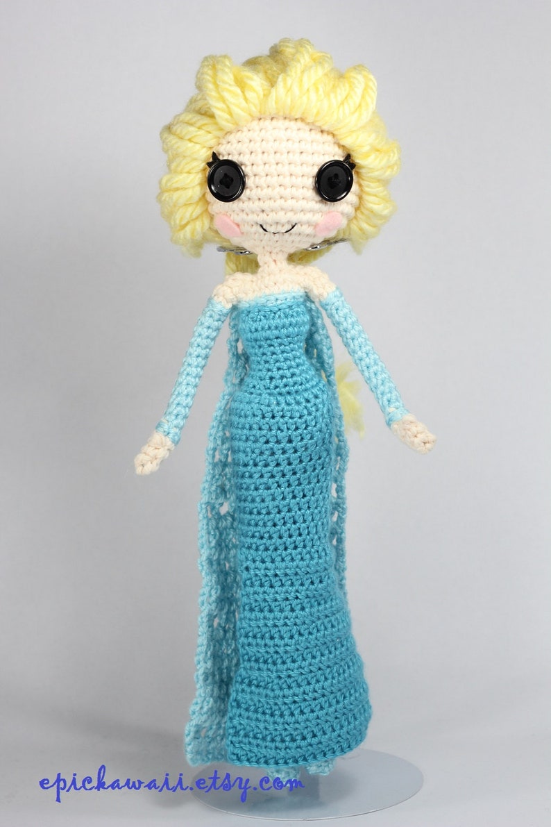 PATTERN 2-PACK: Anna and Elsa Frozen Crochet Amigurumi Dolls image 3
