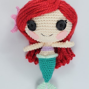 PATTERN: Mermaid Crochet Amigurumi Doll image 1