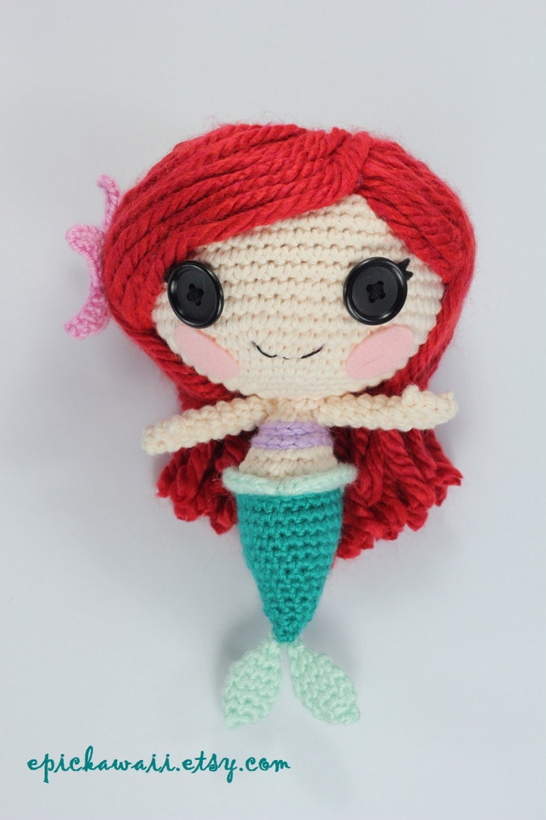 PATTERN: Mermaid Crochet Amigurumi Doll image 1