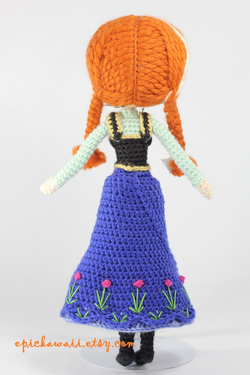 PATTERN 2-PACK: Anna and Elsa Frozen Crochet Amigurumi Dolls image 6