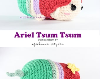 PATTERN: Ariel Tsum Tsum Crochet Amigurumi Doll