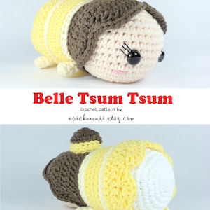 PATTERN: Belle Tsum Tsum Crochet Amigurumi Doll