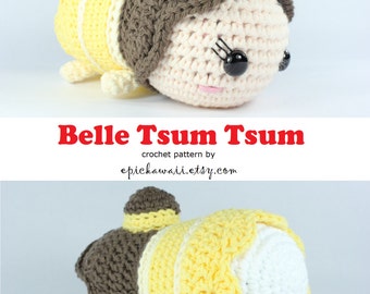 PATTERN: Belle Tsum Tsum Crochet Amigurumi Doll