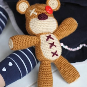PATTERN: Tibbers Teddy Bear Crochet Amigurumi Doll