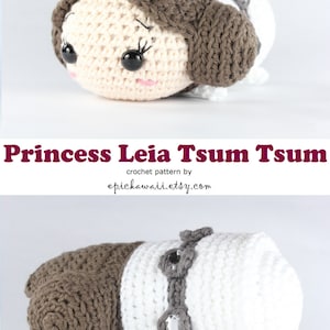 PATTERN: Princess Leia Tsum Tsum Crochet Amigurumi Doll