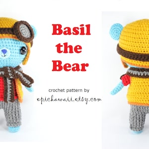 PATTERN: Basil the Bear Crochet Amigurumi Doll