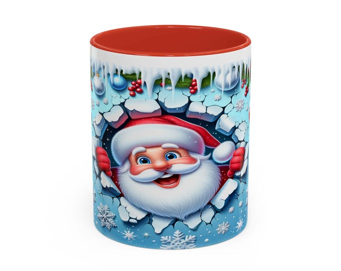 Festive Santa Coffee Mug: Cheerful Holiday Decor