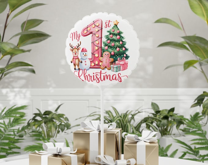 My First Christmas Balloon: Reusable Mylar, Party Decoration