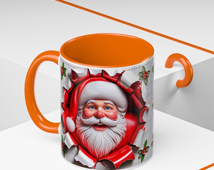 Festive Santa Coffee Mug: Christmas Kitchen Decor