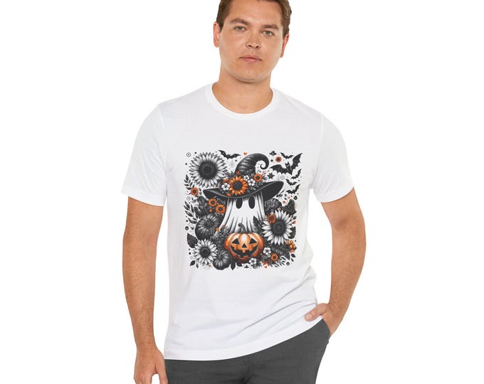 Pumpkin Ghost Halloween Tee: Festive Autumn Apparel