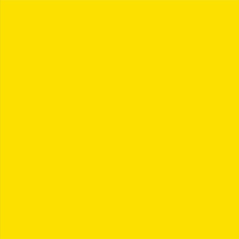 May include: Solid yellow background. The image is a flat, uniform field of bright yellow, filling the entire frame. The color is vibrant and saturated, with no visible texture or variation.