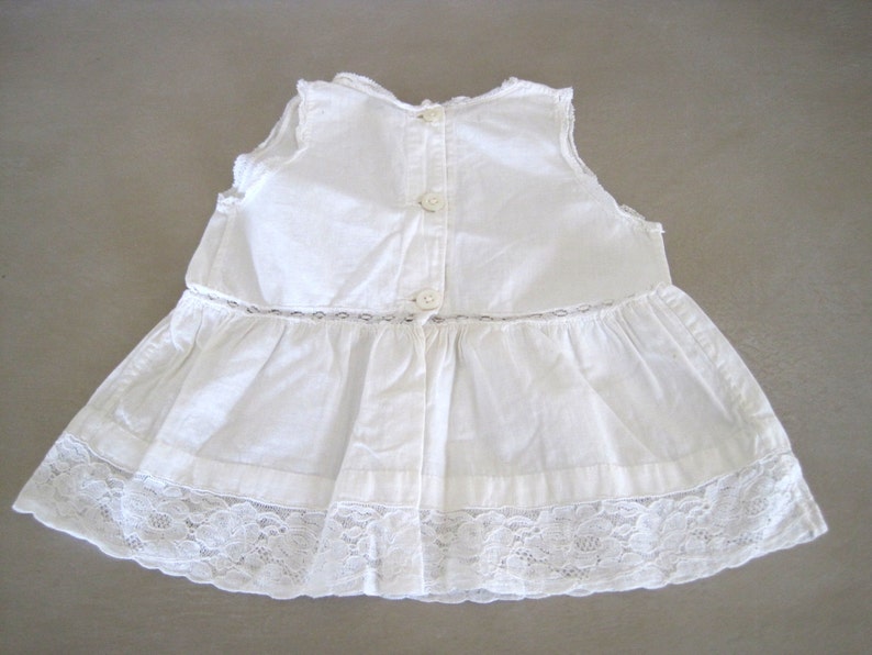French Child/'s or Dolls Cotton and Lace Shift Dress Petticoat