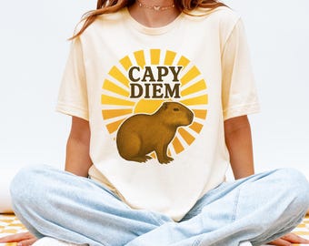 Funny Capybara shirt, Capybara shirt for women, Carpe Diem T-Shirt, Capybara meme tee, Capybara Lover Gift, Capybara shirt for men