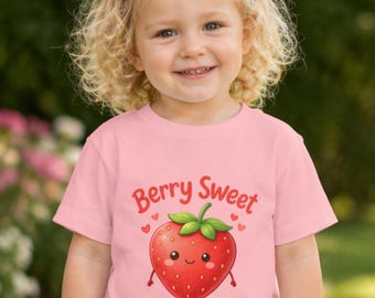 Camiseta Berry Sweet Strawberry, Camiseta Berry Sweet, Camiseta infantil de fresa adorable, Camiseta infantil del festival de la fresa, Camiseta infantil para recoger fresas