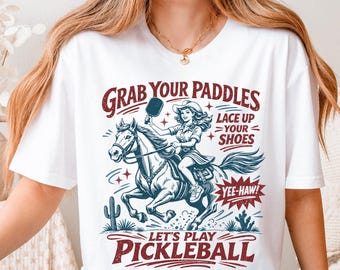 Country Pickleball Shirt, Funny Pickleball shirt for her, Womens Pickleball shirt, Western Pickleball tee, Let's Play Pickleball T-Shirt