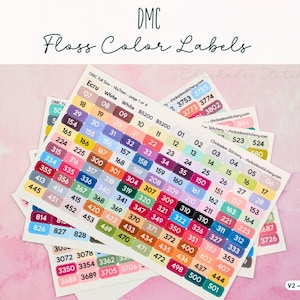 DMC Color Labels (V2 Updated) – 493 Glossy Stickers for Bobbins & Floss Drops