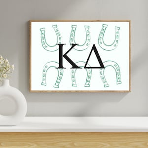 Kappa Delta Sorority Print: Horseshoe Wall Art, KD Big Little Gift (Digital Download 6x4&quot;)