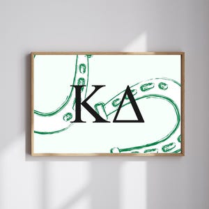 Kappa Delta Horseshoe Print: KD Sorority Greek Letters Dorm Decor (Digital Download)