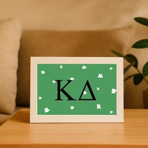 Kappa Delta Floral Print: KD Sorority Greek Letter Dorm Decor (Digital Download)
