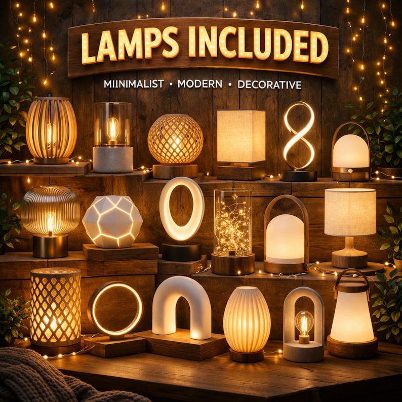 Pakiet 150 GB Home Decor STL i 3MF | Wazony Lampy Doniczki Sztuka ścienna Rzeźby Stojaki na słuchawki Budynki Pliki do druku 3D | Użytek komercyjny zdjęcie 5