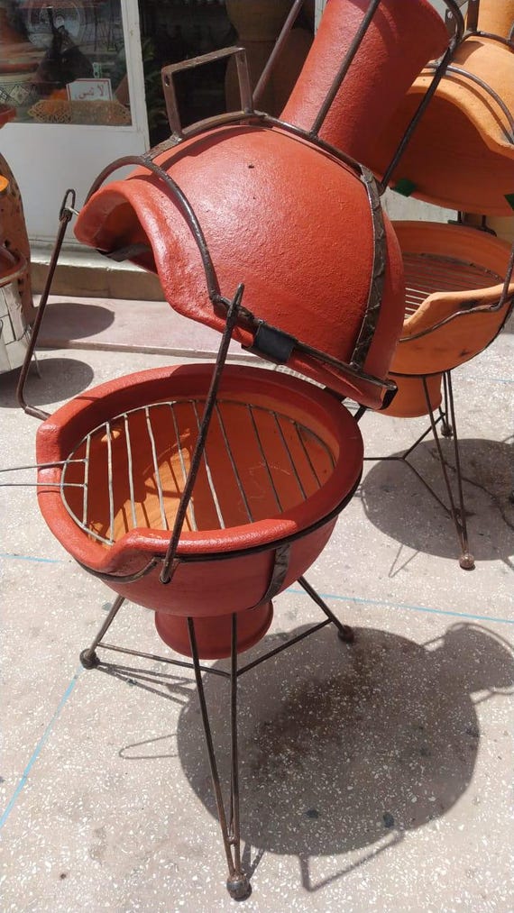 Moroccan Clay Majmar Grill – Handcrafted Terracotta BBQ