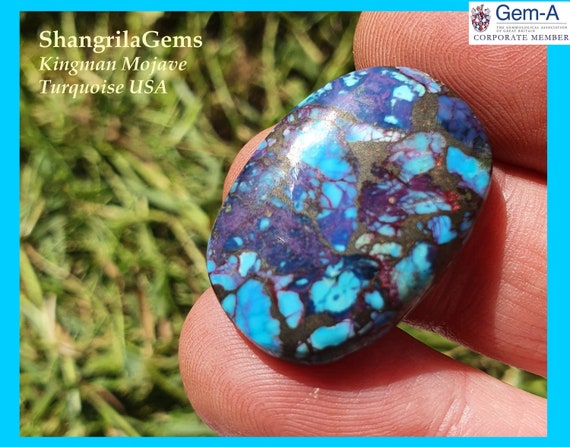 26mm Mojave Turquoise Cabochon Oval 26 by 18 by 5mm 25ct ONE ONLY