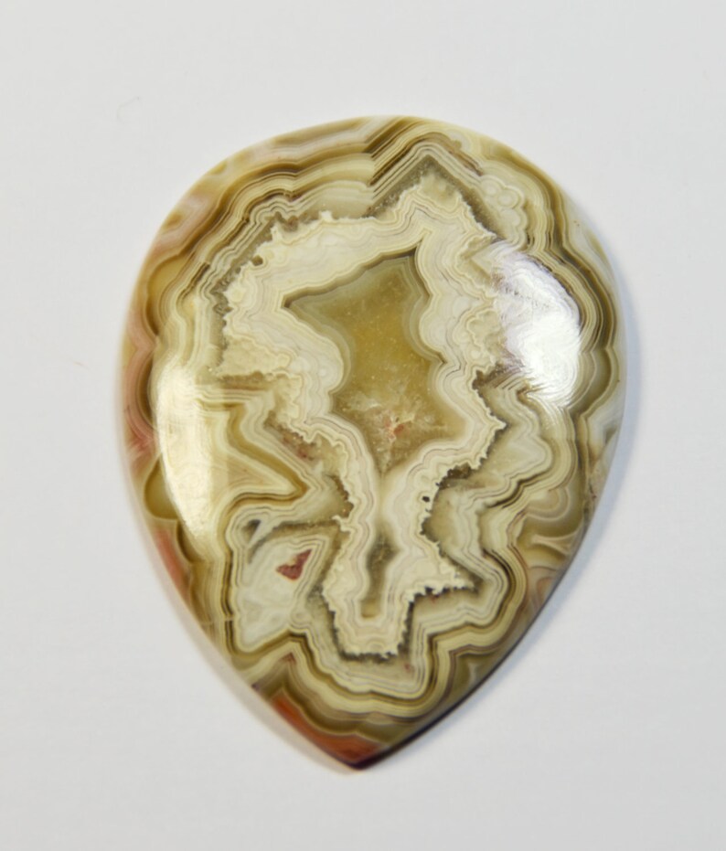 52mm AAA Lace Agate cabochon image 3