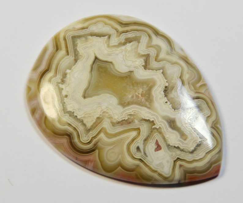 52mm AAA Lace Agate cabochon image 1