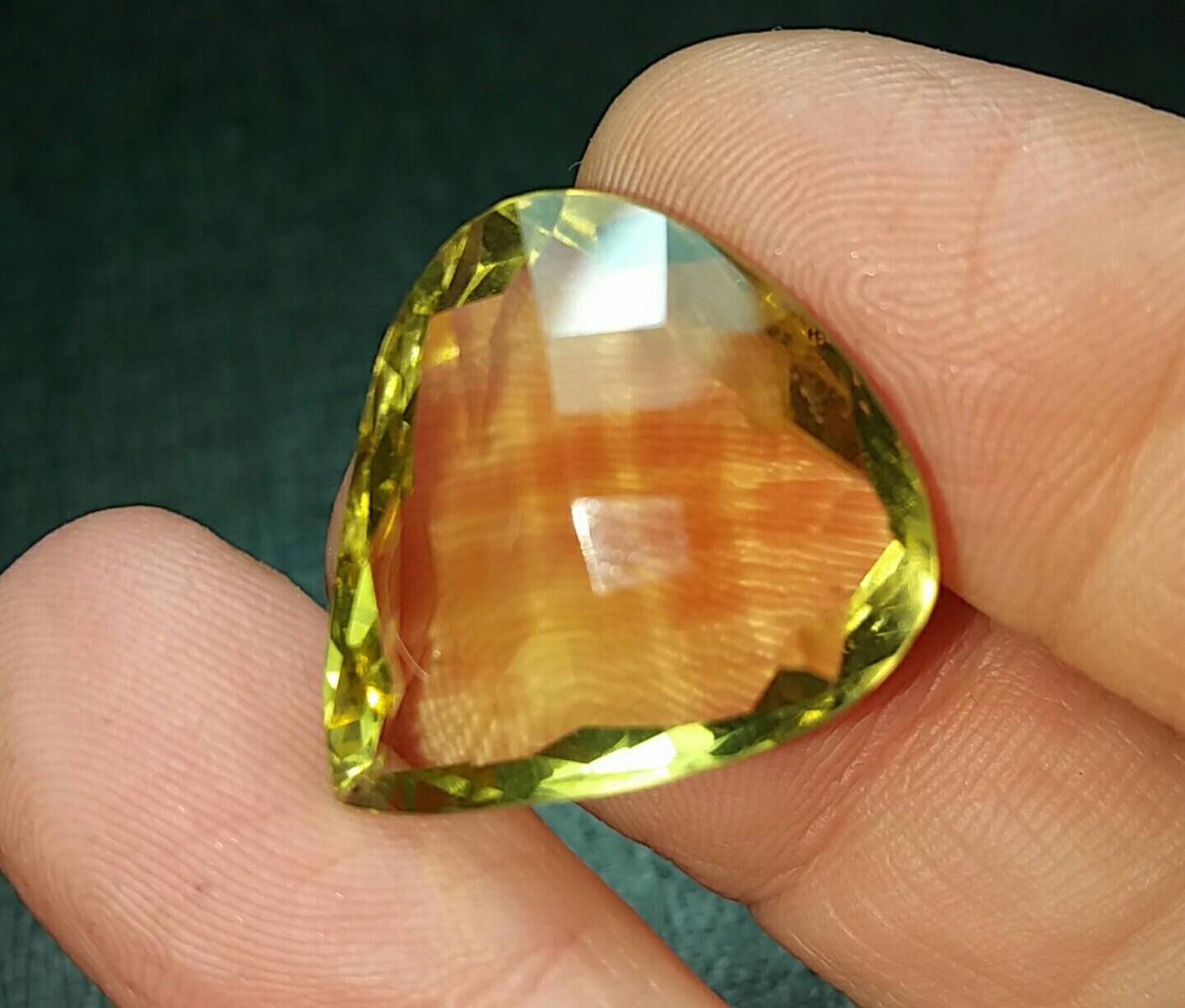 21ct 22mm Lemon Citrine VIDEO Link Also Called Gold Green Citrine