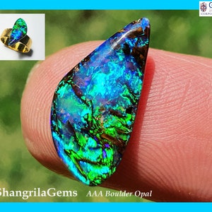 17.4mm Boulder opal free form AAA Quality 17.4 by 8.4 by 5.2 see VIDEO image 10