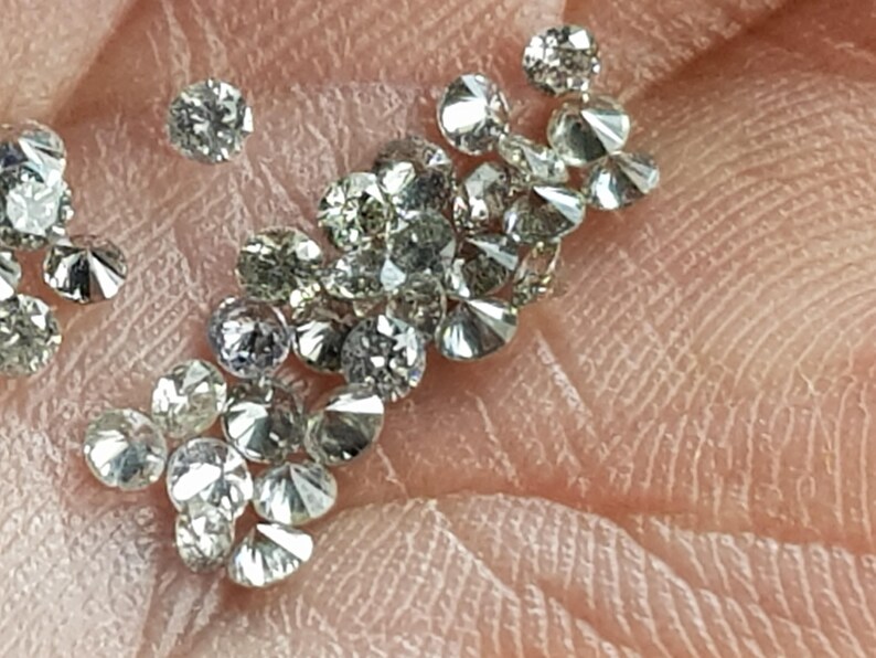 2.5mm Salt Pepper Diamonds AA Grade Available in 0.25ct 0.5ct Etsy UK