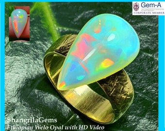 19mm Opal drop pear heart shape Welo Ethiopia 5.06ct 19 by 11.1 by 5.6mm **MUST SEE VIDEO**