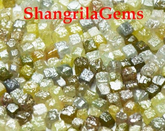 10 cube diamonds 1.5mm to 1.9mm cube 0.5ct is 10 pieces mixed color CONFLICT FREE