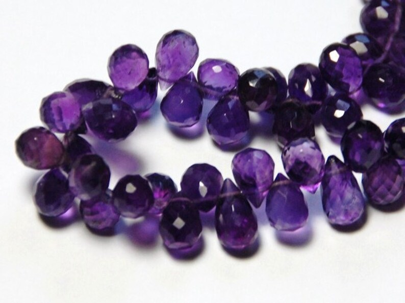 SALE 57 11mm to 12mm AMETHYST briolettes we suggest using 0.010in 0.25mm wire