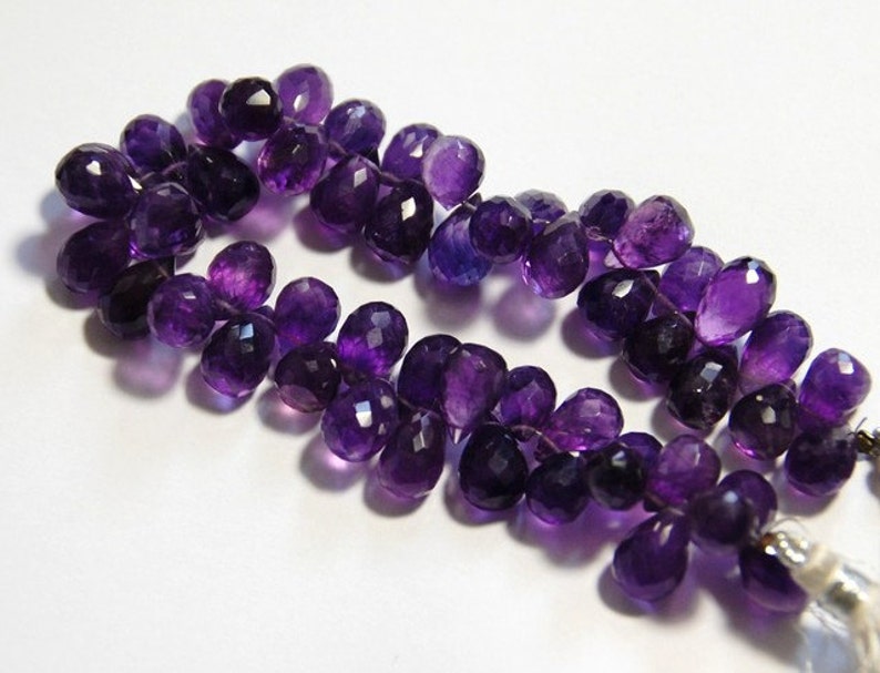 SALE 57 11mm to 12mm AMETHYST briolettes we suggest using 0.010in 0.25mm wire