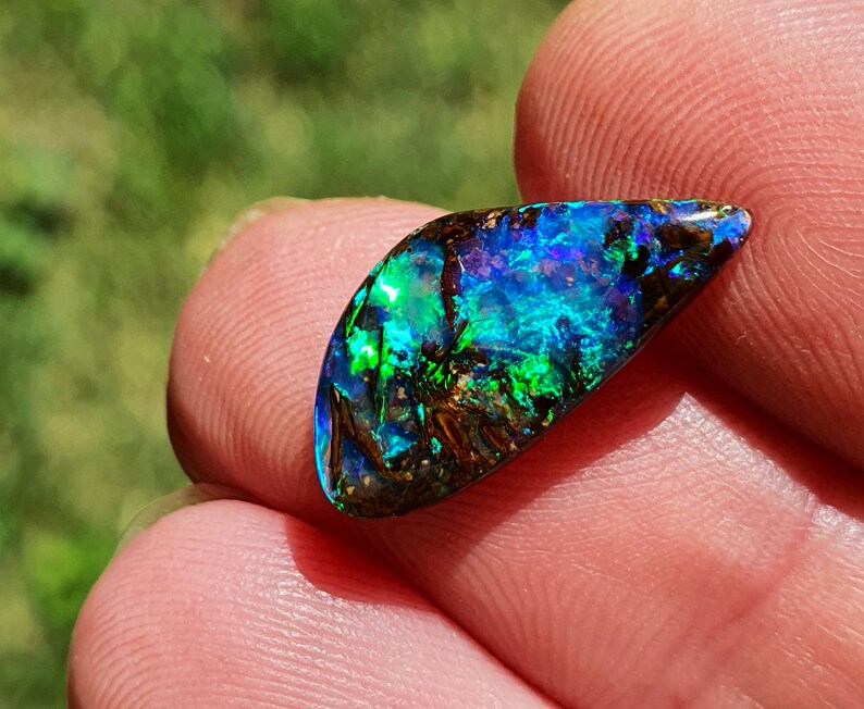 17.4mm Boulder opal free form AAA Quality 17.4 by 8.4 by 5.2 see VIDEO image 6