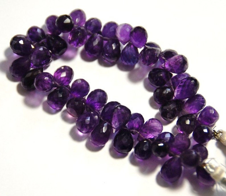 SALE 57 11mm to 12mm AMETHYST briolettes we suggest using 0.010in 0.25mm wire
