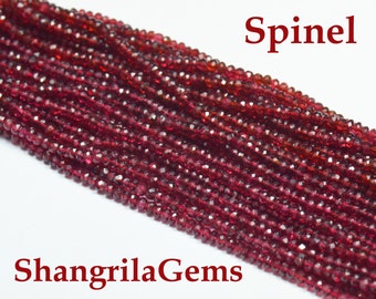 18" 2mm to 2,5mm AAA Red Spinel faceted beads AAA quality SPR002 (we suggest using 0.10in 0.25mm wire)