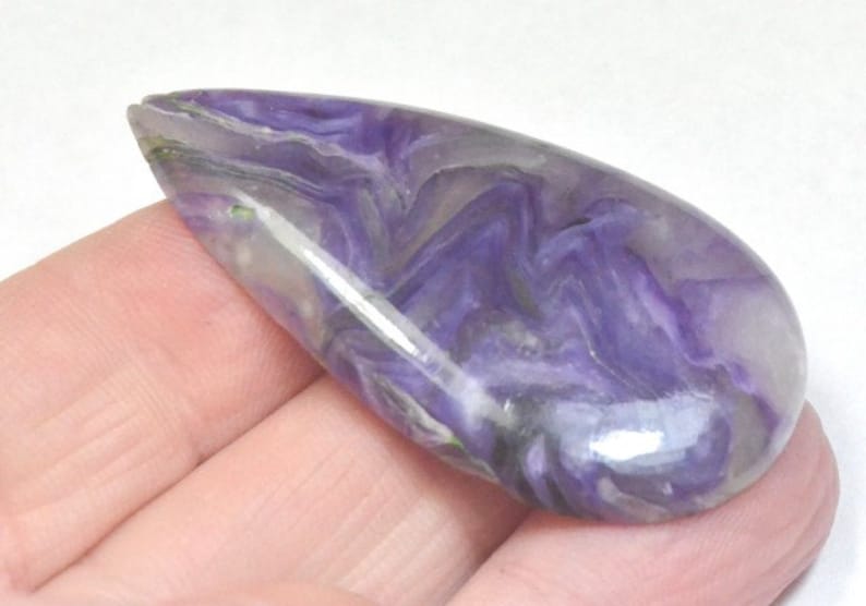 AAA 47mm CHAROITE cabochon untreated museum grade 47 by 24 by 5mm