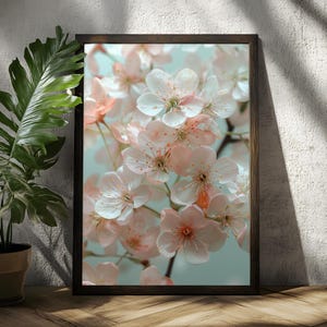 Abstract Cherry Blossom Print | Ethereal Pink Floral Wall Art | Dreamlike Botanical Poster | Serene Aesthetic Modern Decor