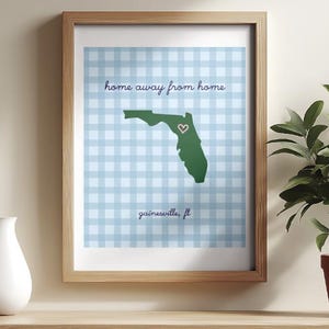 UF Wall Art Gainesville Gingham Print