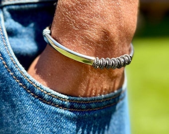 Men’s Orion Steel & Leather Bracelet