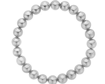 Sterling Silver Bracelet 8mm Stretch