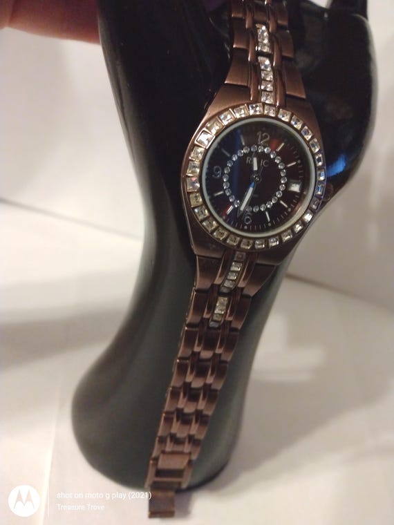 Fossil Women\'s Brown Crystal Watch Relic By Fossil Womens Brown Stainless Steel Bracelet Watch  main image 2