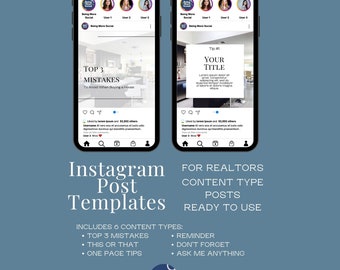 Realtor Marketing | Real Estate Agent Ig Content | Real Estate Marketing | Real Estate Social Media Templates | Canva Template