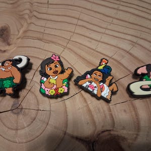 Disney characters Moana Shoe Charms for Crocs 4 pieces set
