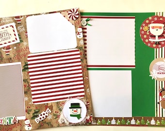 Merry Christmas Premade 12x12 Scrapbook Pages for your FAMILY and Album